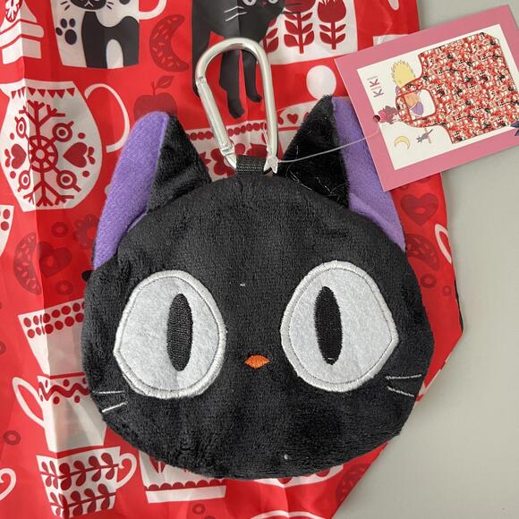 Kiki Delivery Cat Jiji Ghibli Studio Foldable Shopping Bag with Charm Purse NWT - Picture 2 of 3